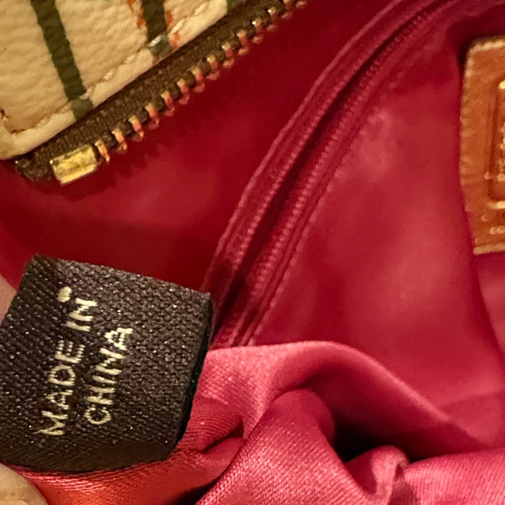 Coach Heritage Tattersall Graffiti Gold Tote Bag - Picture 10 of 12